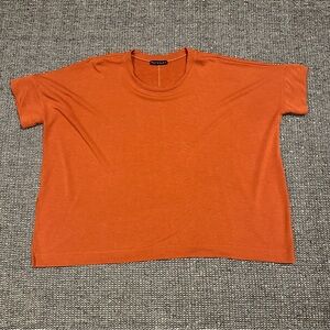 Nally & Millie Vibrant Orange Short Sleeve Top